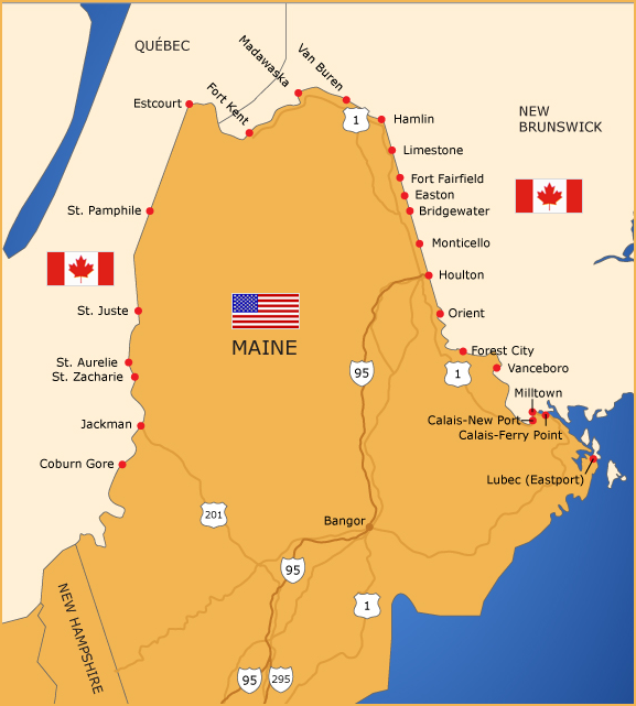 Map Of Canada And Maine - Maps of the World