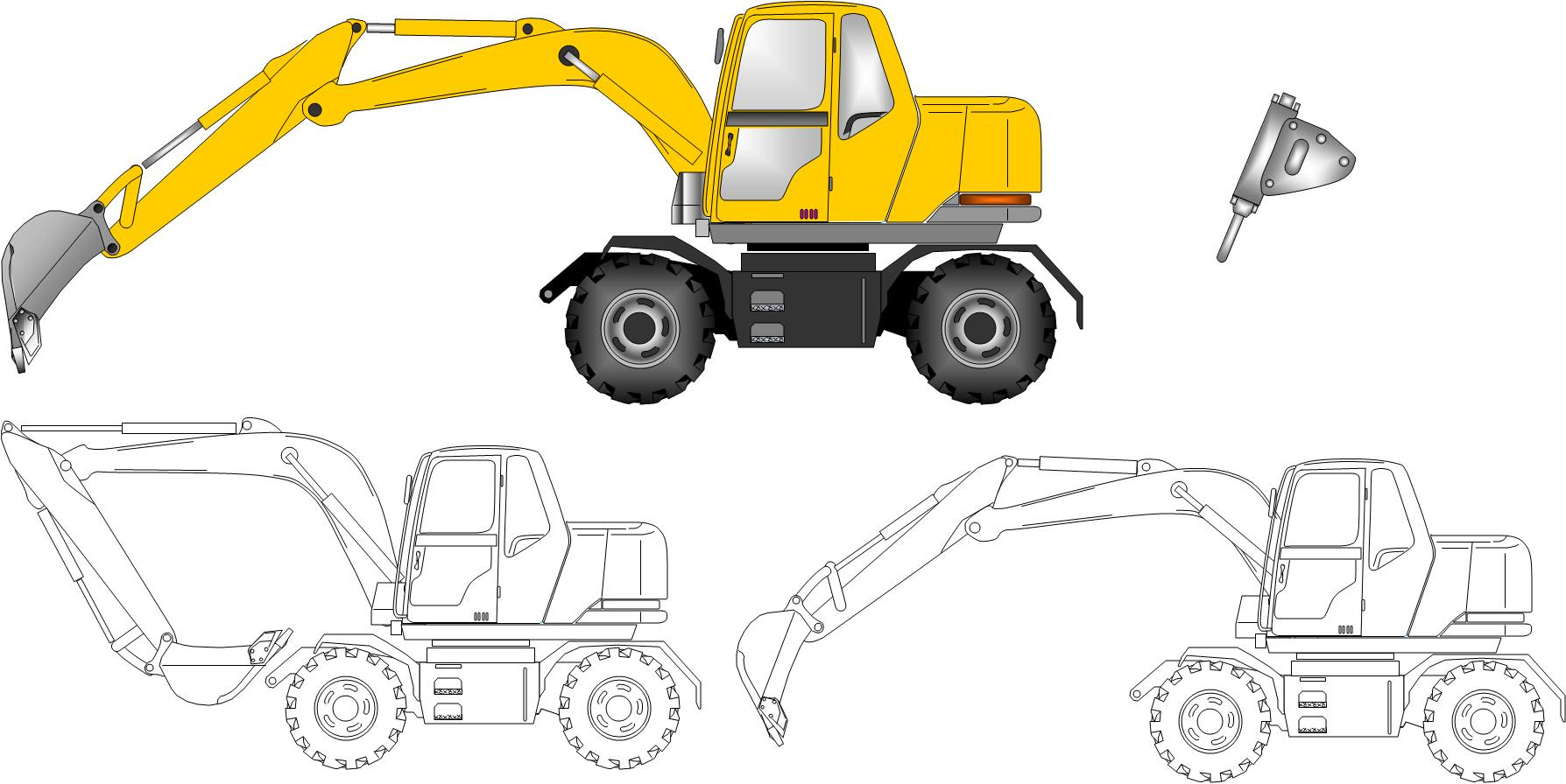 ダウンロード可能 建設機械 イラスト エクセル 人気のイラスト画像