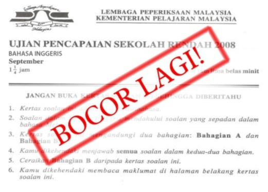 Open Minda: Kertas Bahasa Inggeris UPSR bocor, calon perlu 