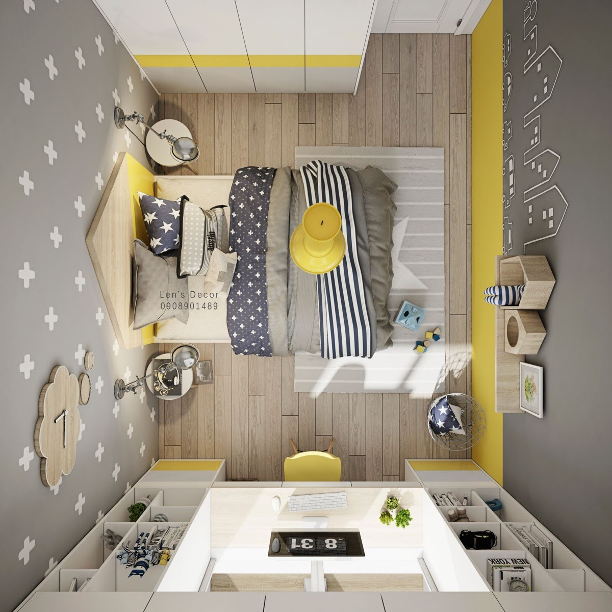Even opting for a large monochromatic yellow wardrobe can make heads turn in a gray bedroom. Yellow Kids Rooms How To Use Combine Bright Decor