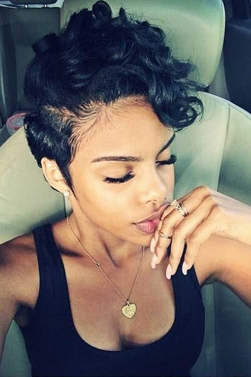 Basically, instead of going for a rounder, bigger afro, you let the top front part of your hair grow, but you keep it cut down on a squared shape. 24 Stunning Short Hairstyles For Black Women Styles Weekly