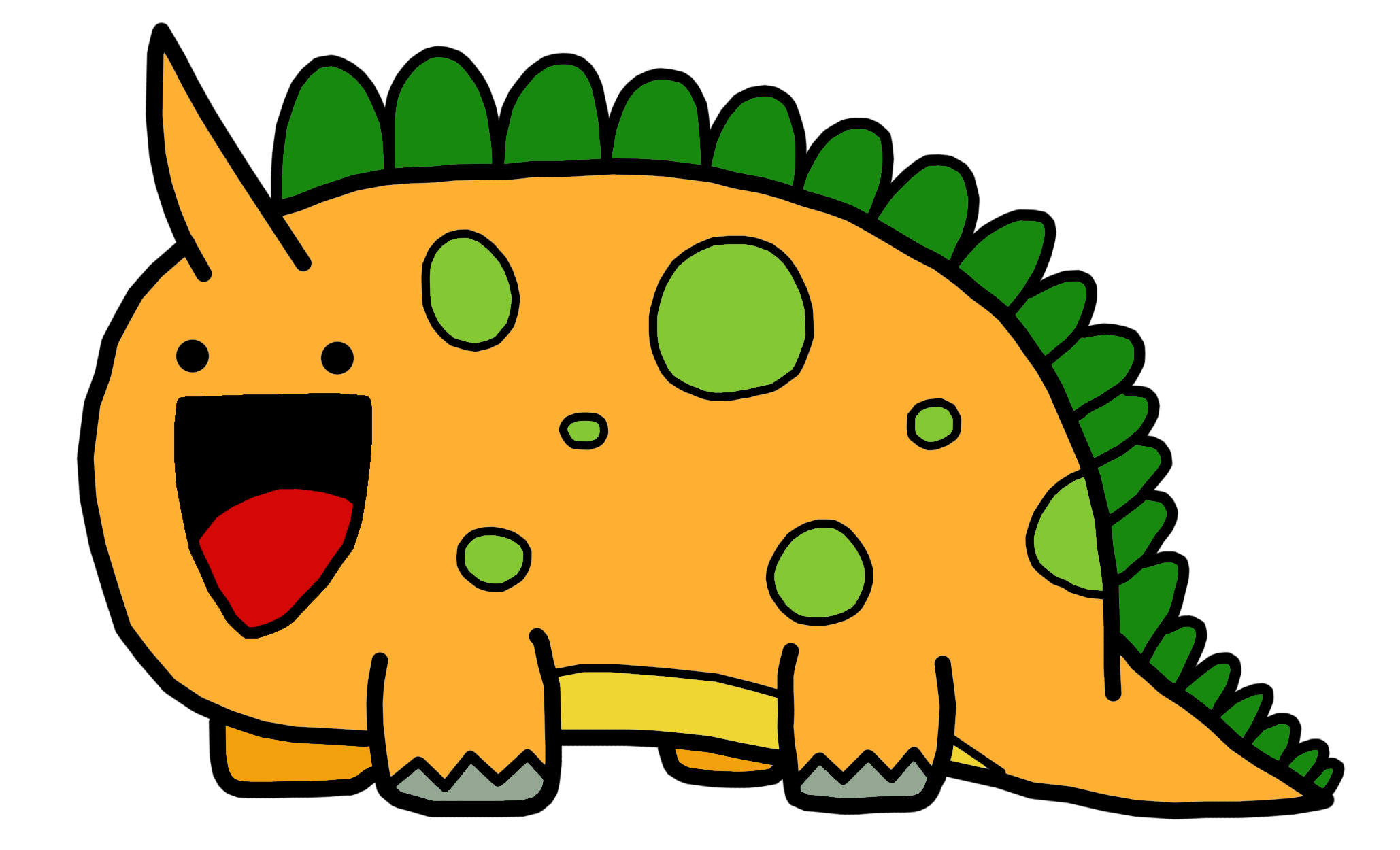 Cartoon Clipart Cute Kawaii Dinosaur