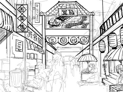 画像をダウンロード 背景 中華 街 イラスト 127136