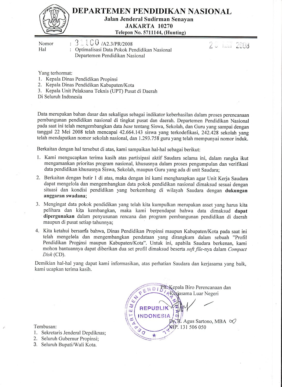 Contoh Surat Resmi Untuk Sekolah Dalam Bahasa Inggris