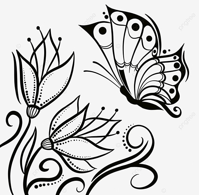 Png Bunga Kotak Hitam : Spiral Plant Vektor Bunga Hitam ...