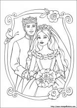 In questo disegno, barbie indossa un meraviglioso abito da ballo. Disegni Di Barbie La Principessa E La Povera Da Colorare