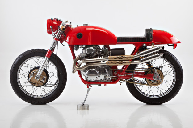 Jan Sallings' beautiful Honda 350 cafe racer.