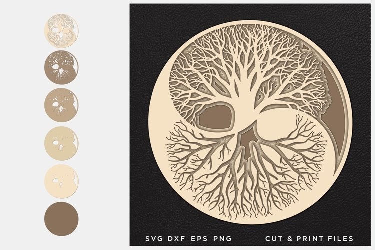 Download Tree Of Life 3D Mandala Svg Free - SVG Layered