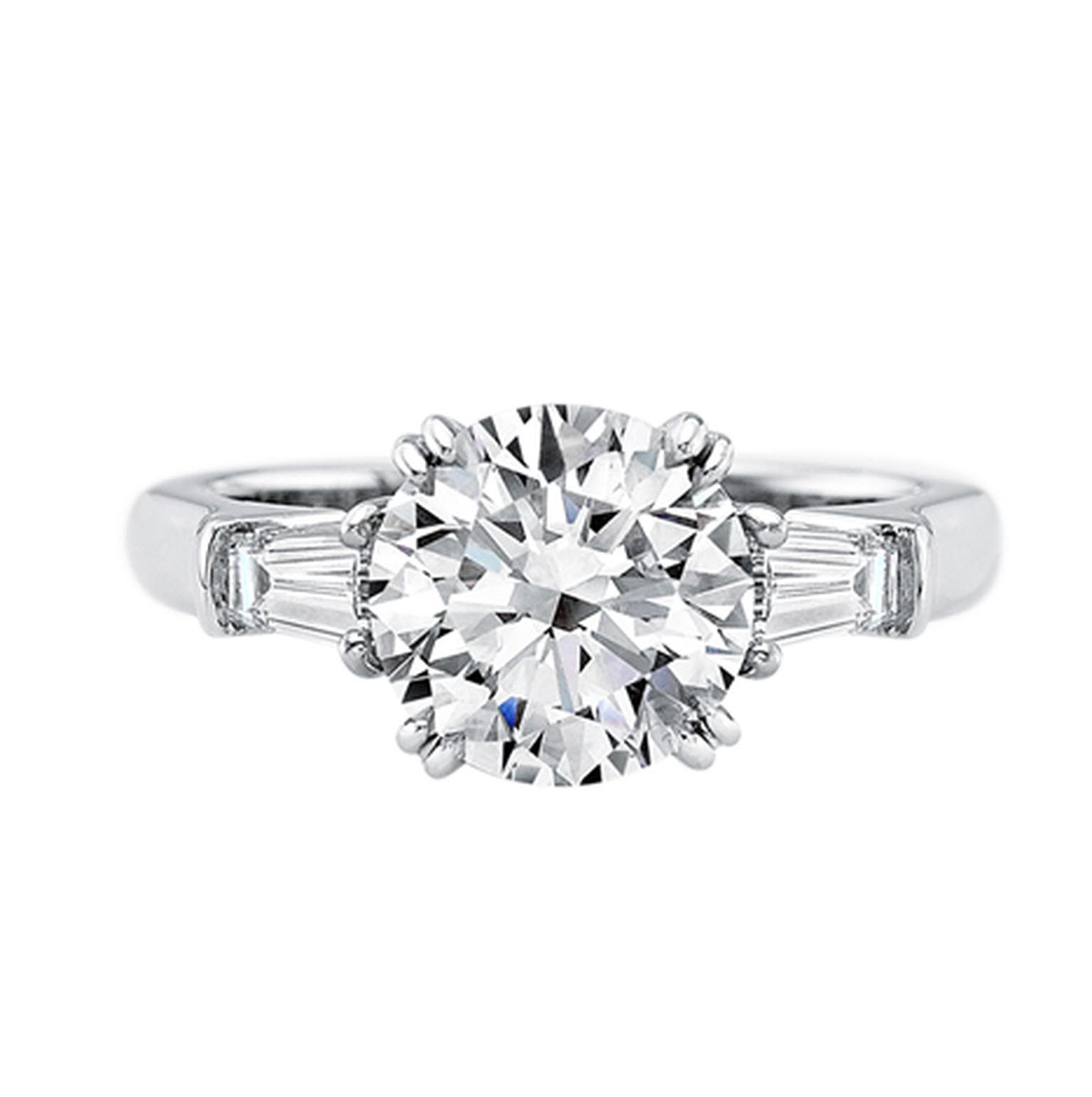 History of harry winston engagement rings. Harry Winston Classic Winston Platinum Diamond Engagement