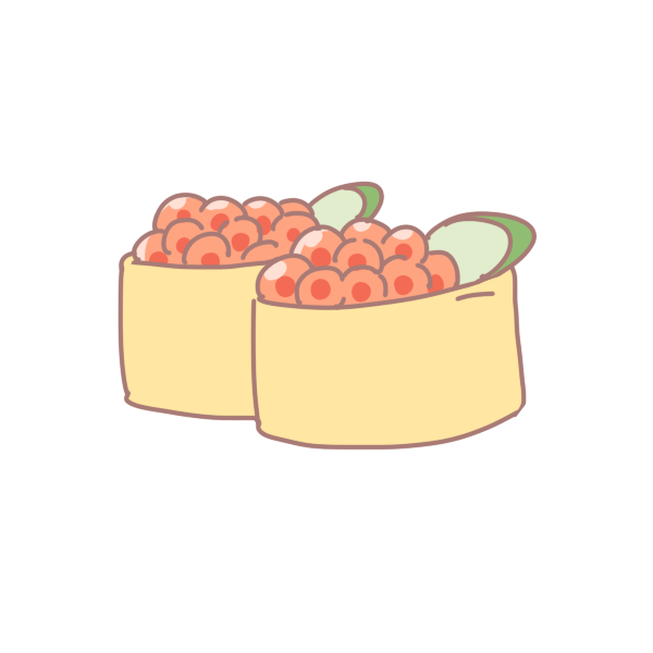上かわいい いくら 寿司 イラスト 動物ゾーン