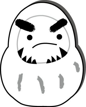トップ100だるま イラスト 白黒 最高の動物画像