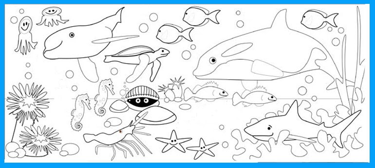 Gambar Mewarnai Hewan Laut