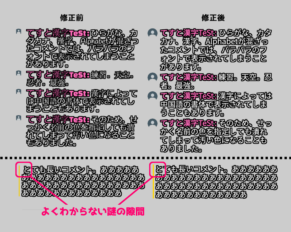 Obs テキスト さいズ Englshnali