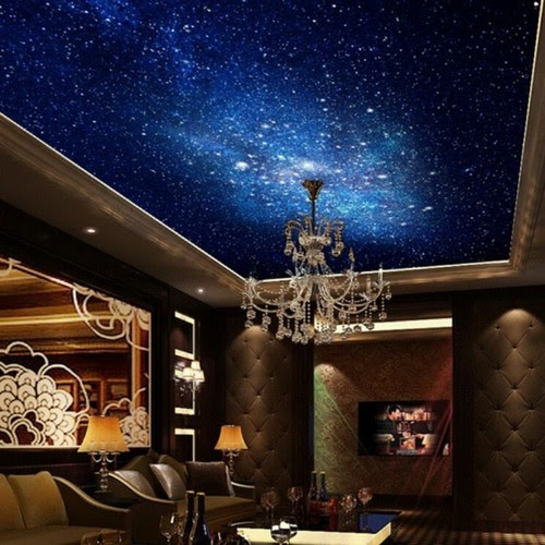 Multiple sizes available for all screen sizes. Night Sky Ceiling Wallpaper 3d Star Nebula Galaxy Theme Murals For Wall Covering Wallpaper Murals Home Garden