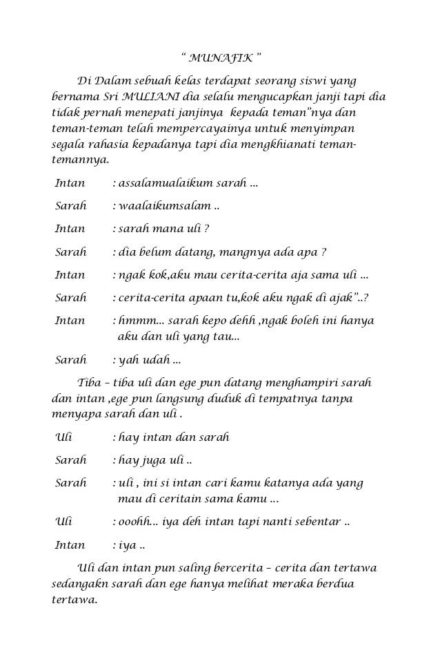 Contoh Naskah Drama Singkat Sahabat Sejati - Contoh Ost