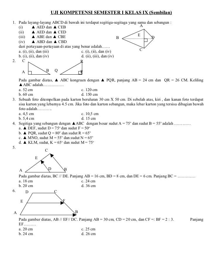 Viral Soal Matematika Smp Kelas 7 Semester 2