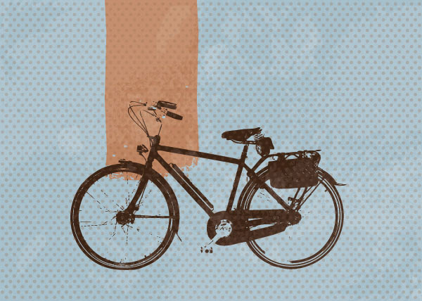 元の自転車 イラスト おしゃれ イラスト画像