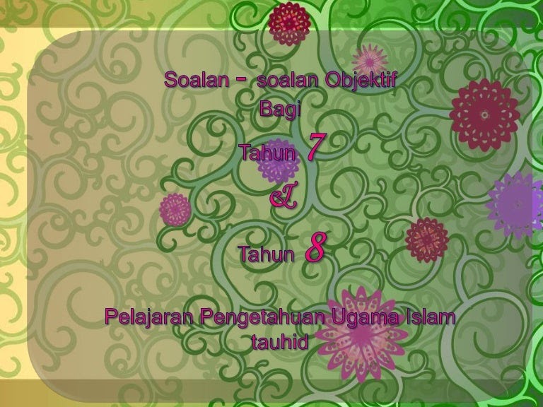 Soalan Tauhid Darjah 4 - Kuora w