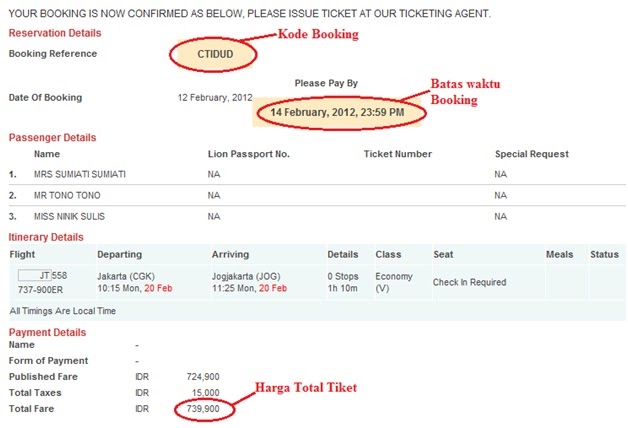 Contoh Surat Kuasa Refund Tiket Lion Air - Contoh ijk