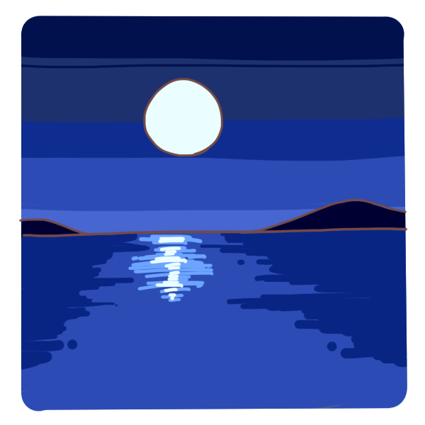 夜の海 イラスト 写真素材 フォトライブラリー