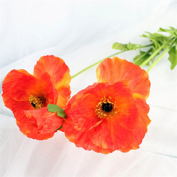 Bring sunshine during the winter season with this floral creation made of yellow poppies and artificial proteas! S 1214 Wholesale Single Artificial Silk Poppy Flower Rose Red Blue Poppy Flowers Artificial For Decoration Buy Artificial Flower Poppy Artificial Poppy Flower Artificial Orange Poppy Flower Product On Alibaba Com