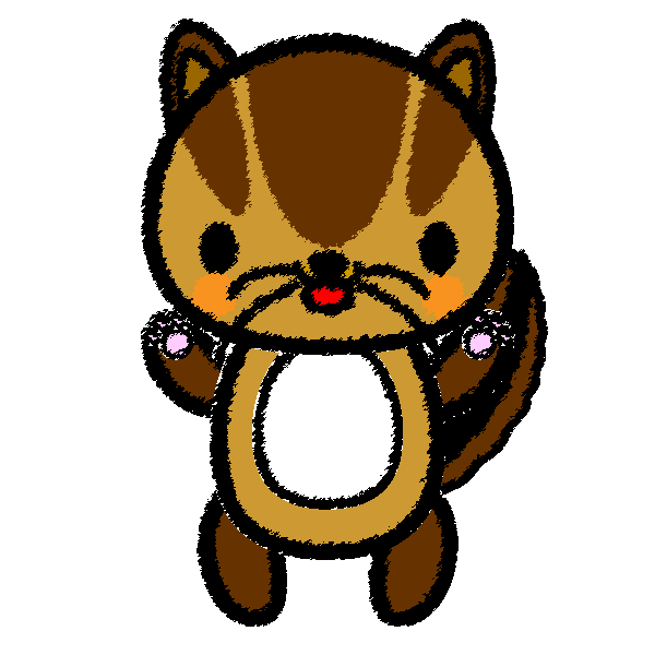 ユニークかわいい リス イラスト 手書き アニメ画像