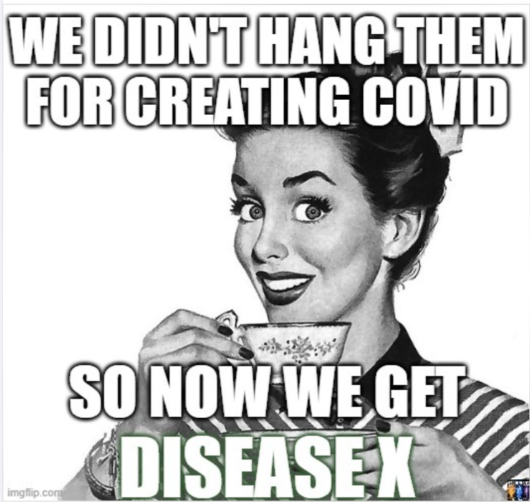 Meme promoting the hanging of those who create diseases.