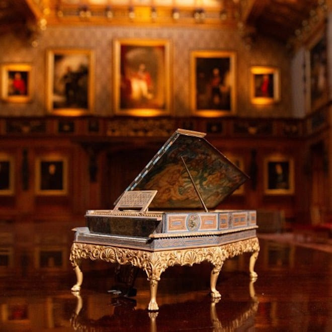 A tiny concert grand piano from Queen Mary's Dolls' House