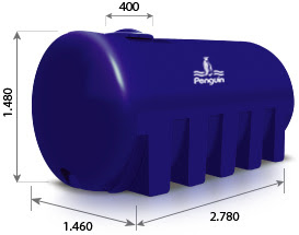 Untuk tangki berkapasitas 500 & 1.000 liter diberikan satu set fitting untuk dipasangkan pada pelampung/pengontrol volume. Ukuran Tangki Air Penguin