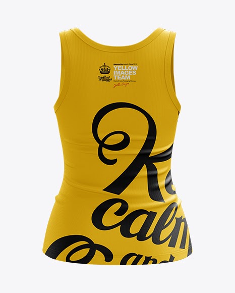 Download Free Womens Tank Top Premium Mockup Back View (PSD)