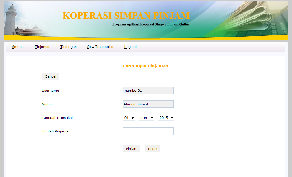 Program Aplikasi Koperasi Simpan Pinjam  source code 