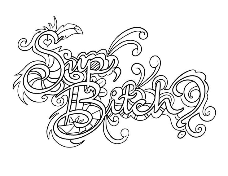 Download Free Printable Coloring Pages For Adults Cuss Words Coloring And Drawing