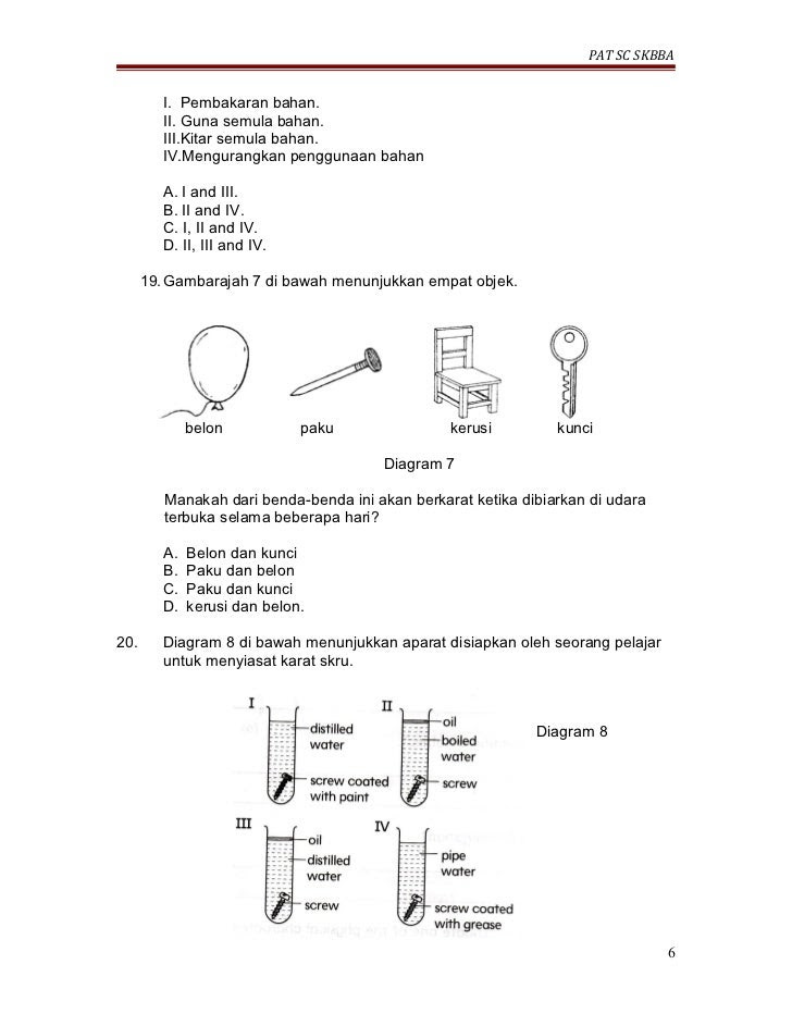 Soalan Sains Tahun 5 Pat - Tersoal m