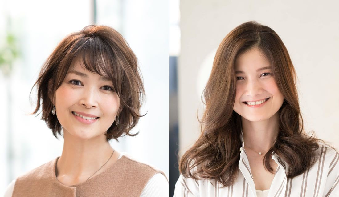 髪型 40代 女性 ロング 前髪 Mariami Kapanadze
