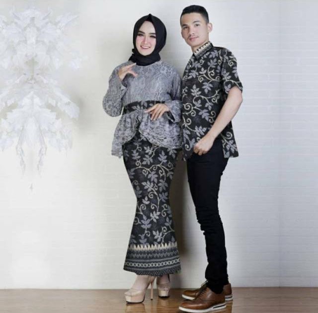 Abu Abu Baju Couple Kondangan Kekinian  Pakaian  