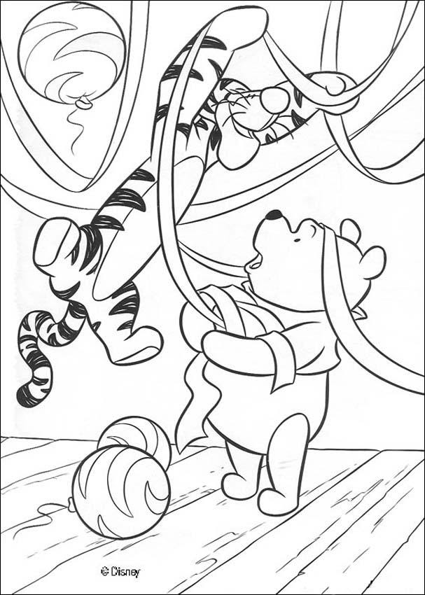 Winnie the pooh coloring pages printable. Tigger S Birthday Decorations Coloring Pages Hellokids Com