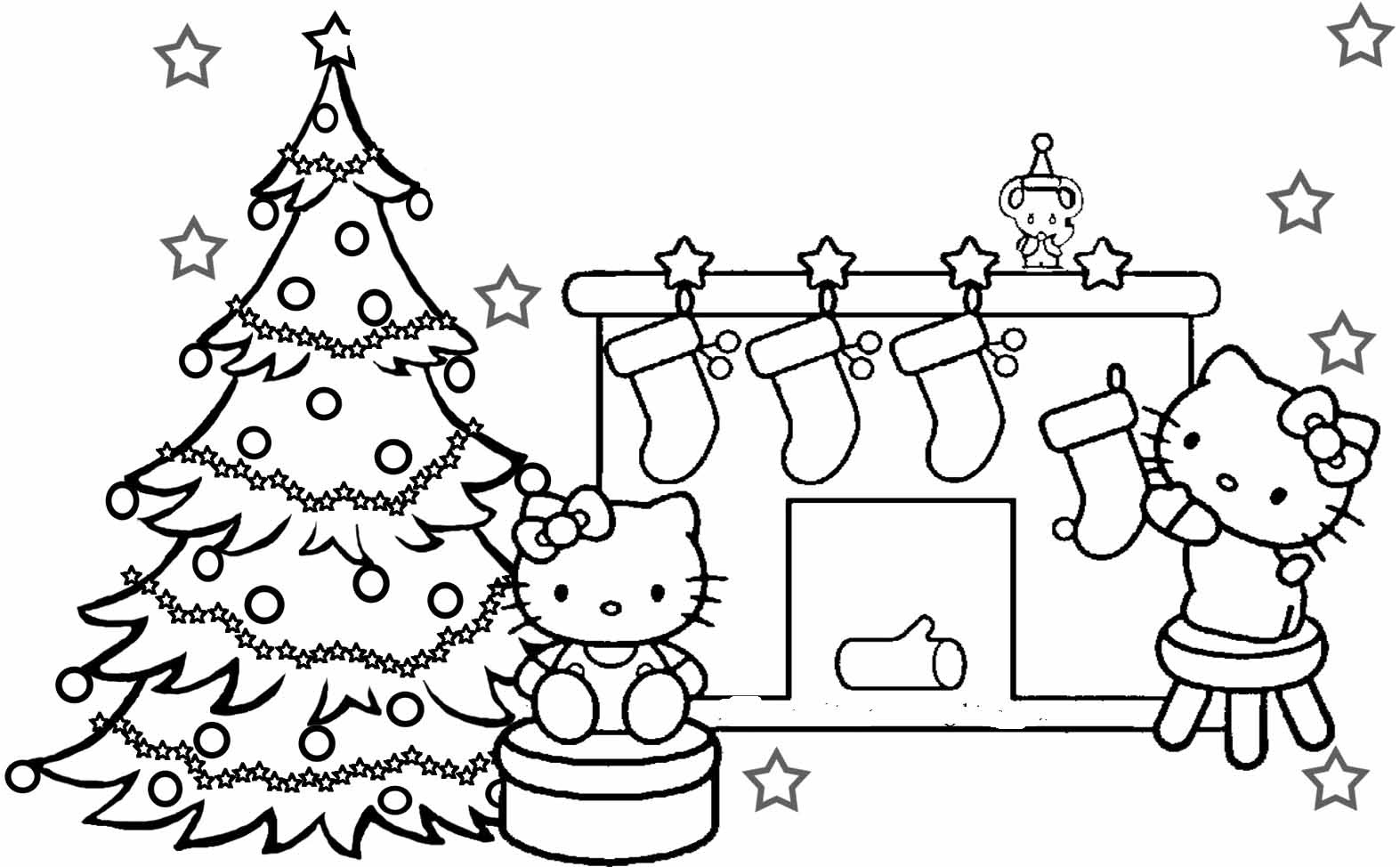 Christmas Coloring Pages Free For Kids At Getdrawings Free Download