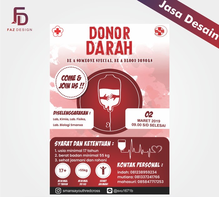 Desain Pamflet  Donor Darah Love Donation Prove Your Love 