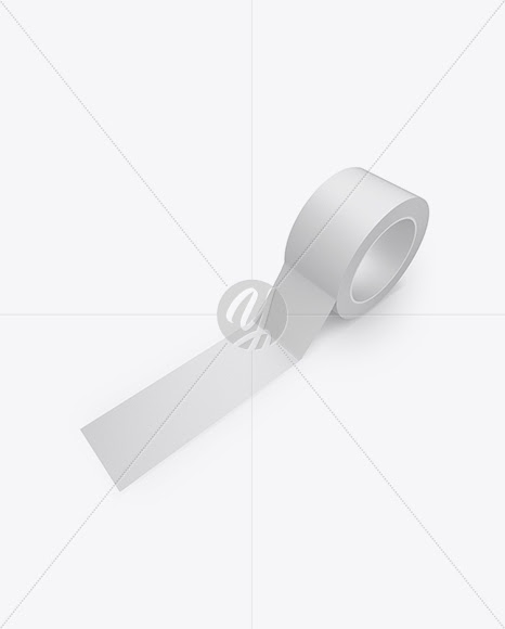 Download Download Kraft Duct Tape Mockup - Half Side View (High-Angle Shot) PSD