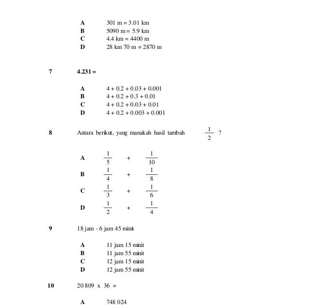Contoh Soalan Matematik Kertas 1 Tingkatan 4 - Gambleh s