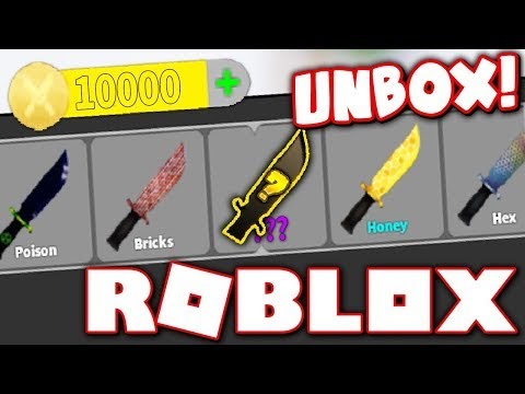 Welcome To Ruh Gaming World 10 000 Coin Unboxing In Murder Mystery X Roblox - roblox mmx ban hammer