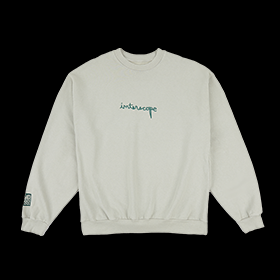 image linked to Label Cursive Crewneck - Sage in the Interscope Records Official Store