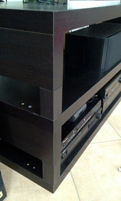 Ikea's popular shelving unit modded into flat screen tv stand. Ikea Lack Tv Bank Ikea Lack Tvbank Hifi Forum De Bildergalerie