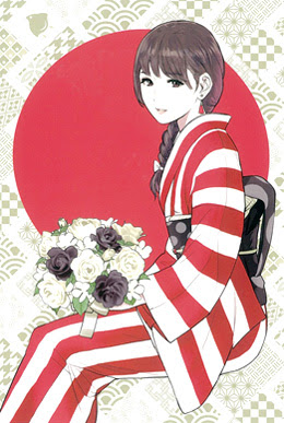 美しい花の画像 最高の着物 の 女の子 イラスト