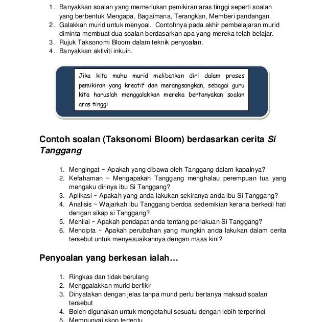 Contoh Soalan Aras Aplikasi - Persoalan v