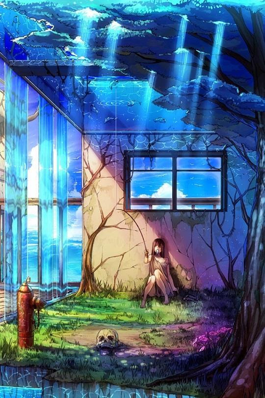 イラスト 幻想 的 女の子 幻想 的 綺麗 女の子 イラスト Apixtursaenps6v
