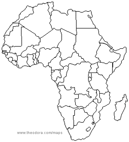 Map Of Africa Without Names Map Of Africa: Map Of Africa Without Names