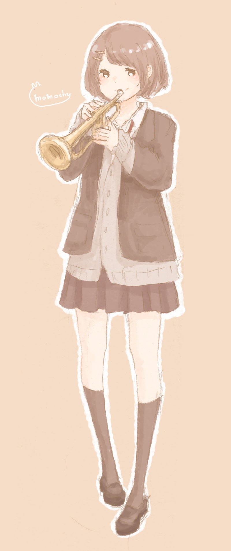 コンプリート かわいい トランペット 女の子 イラスト