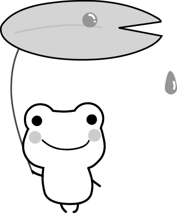元のカエル イラスト 白黒 無料イラスト集