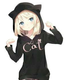 Hoodie Kawaii Cute Anime Girl With Mask